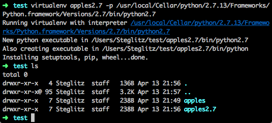 Chooseing a specific version of Python